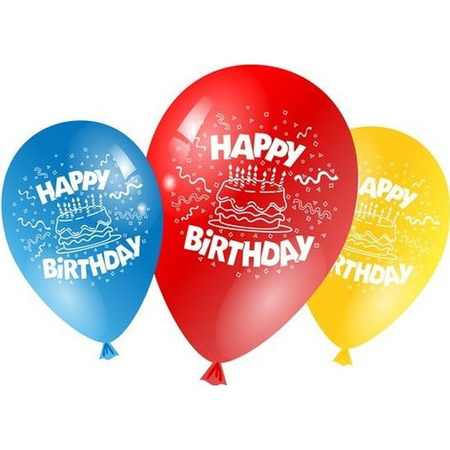 Happy Birthday balloons 25x pieces