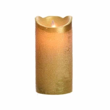 Gouden LED kaarsen/stompkaarsen 15 cm flakkerend  - Action products