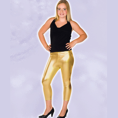 Gouden legging 3/4 lengte de luxe
