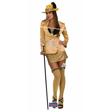 Carnavalskostuum Gouden madam kostuum dames