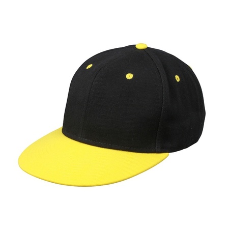 Baseball petje met zwart/geel
