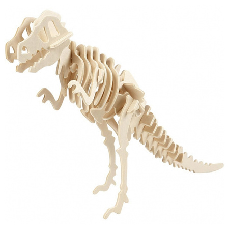 Houten 3D puzzel dinosaurier T-rex met app