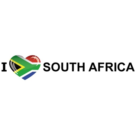 Tekst sticker I Love South Africa