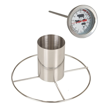 Chicken grill for the barbecue 20 cm with meat thermometer