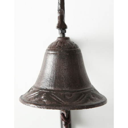 Classic doorbell brown cast iron 33 cm