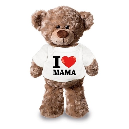 Verrassend genoeg handtekening duidelijkheid Knuffel teddybeer met I love mama shirt 43 cm - Primodo warenhuis