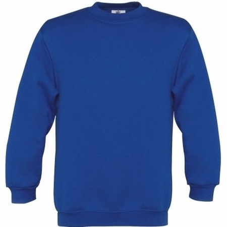 Kobaltblauwe katoenmix sweater voor jongens