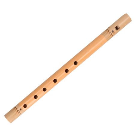 Licht oranje fluit van bamboe 30 cm - Action products