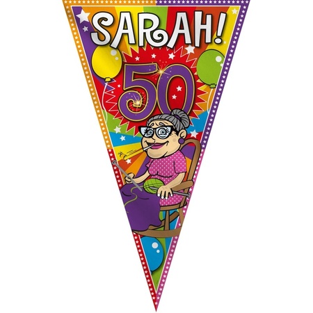 Sarah 50 jaar leeftijd themafeest pakket XL versiering/decoratie