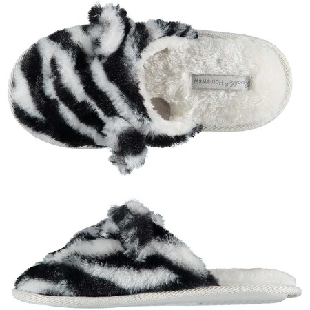 Girls slip-on slippers zebra print size 31-32