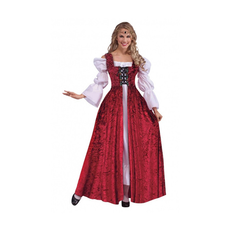 Middeleeuwse dames jurk rood