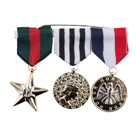 Militairen/soldaten medailles 3 stuks - soldaten verkleed artikelen - generaal