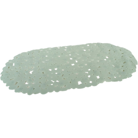Mintgroene anti-slip badmat 36 x 68 cm ovaal