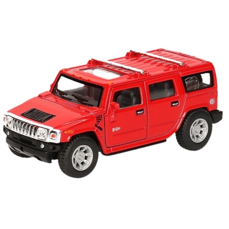 Modelauto Hummer H2 SUV rood 12,5 cm - Action products