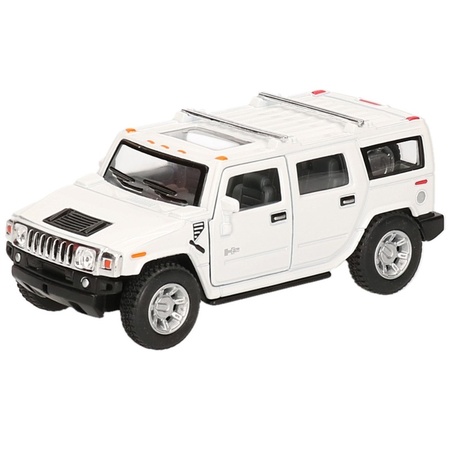 Modelauto Hummer H2 SUV wit 12,5 cm - Action products