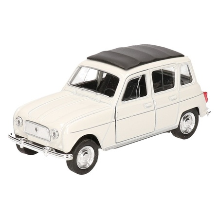 Modelauto Renault 4 wit 11,5 cm - Action products