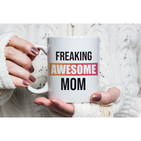 Mother gift mug freaking awesome mom colored frame 300 ml