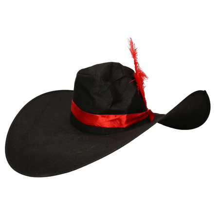 Musketeers hat with feather