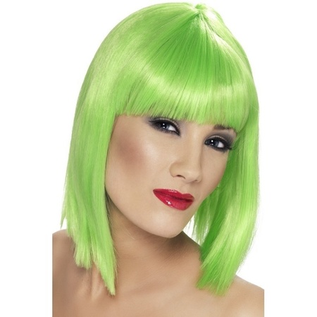 Neon green wig for women