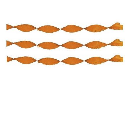 module roestvrij Uitputting Versiering Oranje crepe papier slinger 72 m - Primodo warenhuis