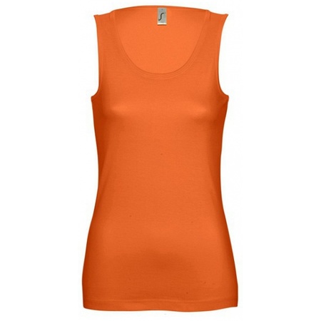 Mouwloze dames t-shirts Jane oranje