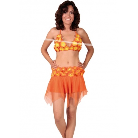 Carnavalskostuum Oranje Hawaii rok en bikini