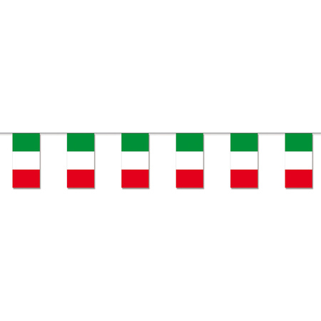 Papieren slinger vlaggetjes Italie van 4 meter landen decoratie
