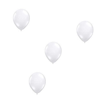 50x Helium balloons white/silver 27 cm + helium tank/cilinder