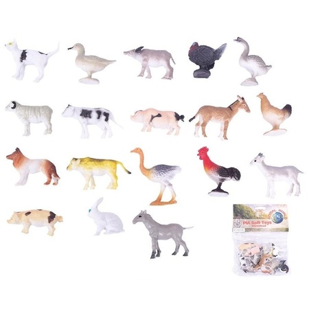 12x Boerderij speelgoed diertjes/dieren - 2-6 cm - Action products