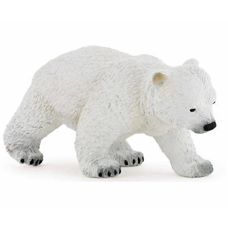 Plastic toy figures polar bear with 2x baby/kids 14 and 8 cm