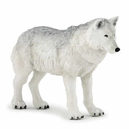 Plastic speelgoed figuur witte wolf 9,5 cm - Action products