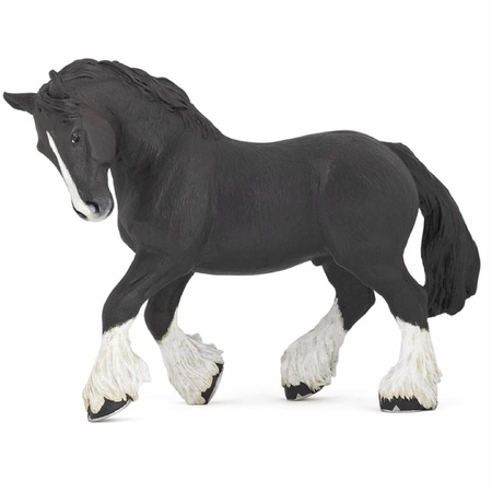 Plastic zwart Shire paard 15 cm - Action products