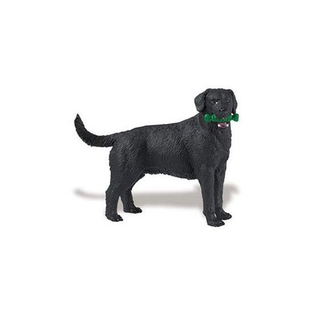 Plastic speelgoed figuur zwarte Labrador hond 9 cm - Action products