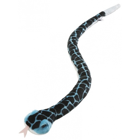 Kinder knuffels blauwe slangen 152 cm