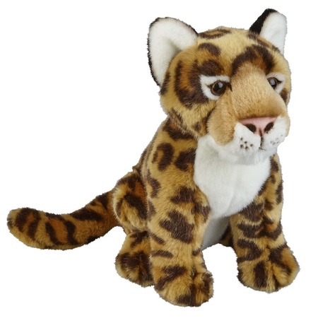 Pluche bruine jaguar/luipaard knuffel 28 cm speelgoed