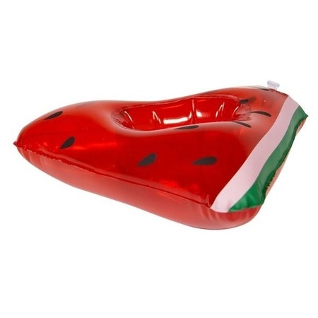 Uitdaging woensdag op tijd Poppen/knuffel opblaas zwemband watermeloen 19 cm - Primodo warenhuis