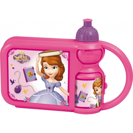 Sofia the First lunchbox with bottle