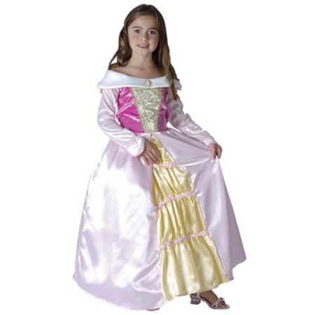 Prinsessen verkleed jurk voor meisjes wit/roze