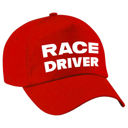 Carnaval cap Race driver red for kids
