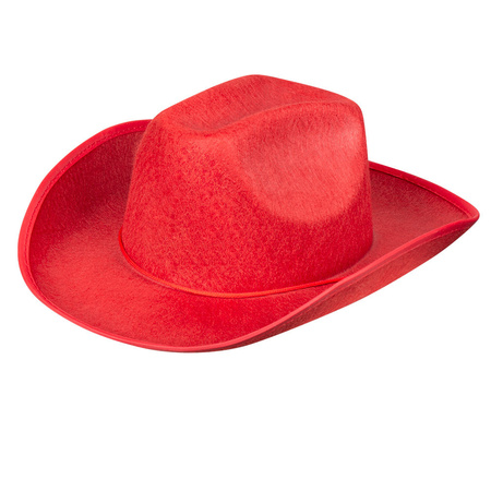 Cowboy hoed rood vilt
