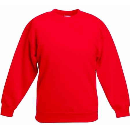 Red cotton blend sweater for boys