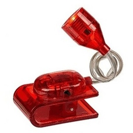bus Romantiek Afwijking Rood leeslampje op klem 4 cm - Action products - Primodo warenhuis