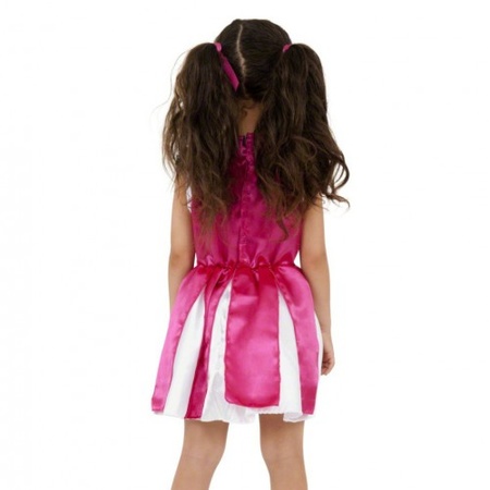 Carnavalskostuum Roze cheerleader meisjes kostuum