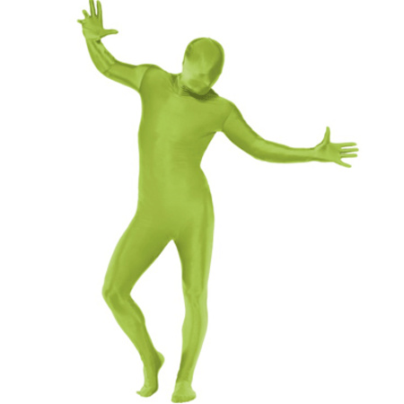 Carnavalskostuum Second skin pak groen