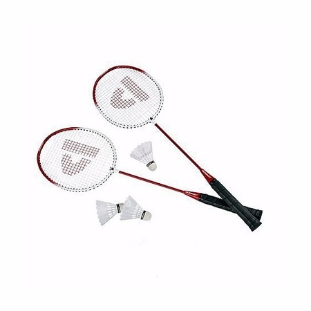 Rode badmintonrackets met shuttels - Action products