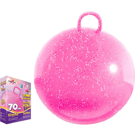 Skippybal - glitter roze - 70 cm - buitenspeelgoed voor kinderen