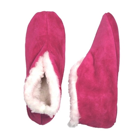Pink Spanish slippers of genuine leather / suede for kids size 28 with storage bag