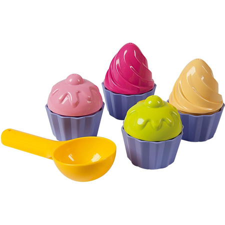 Speelgoed cupcake zandvormen 9 delig - Action products