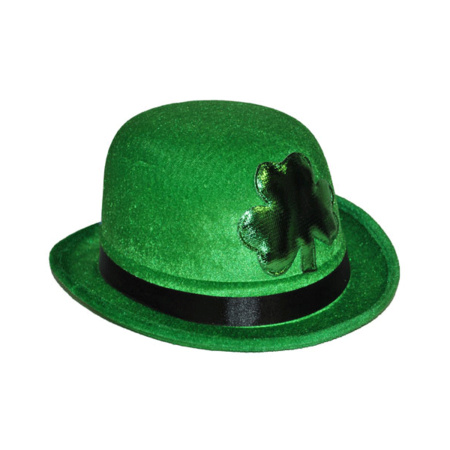 St. Patricks day green bowler hat 