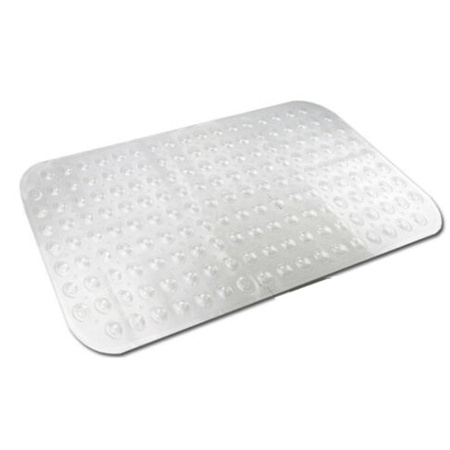 Bath mat - non-slip - with suction cups - transparent - 52 x 53 cm
